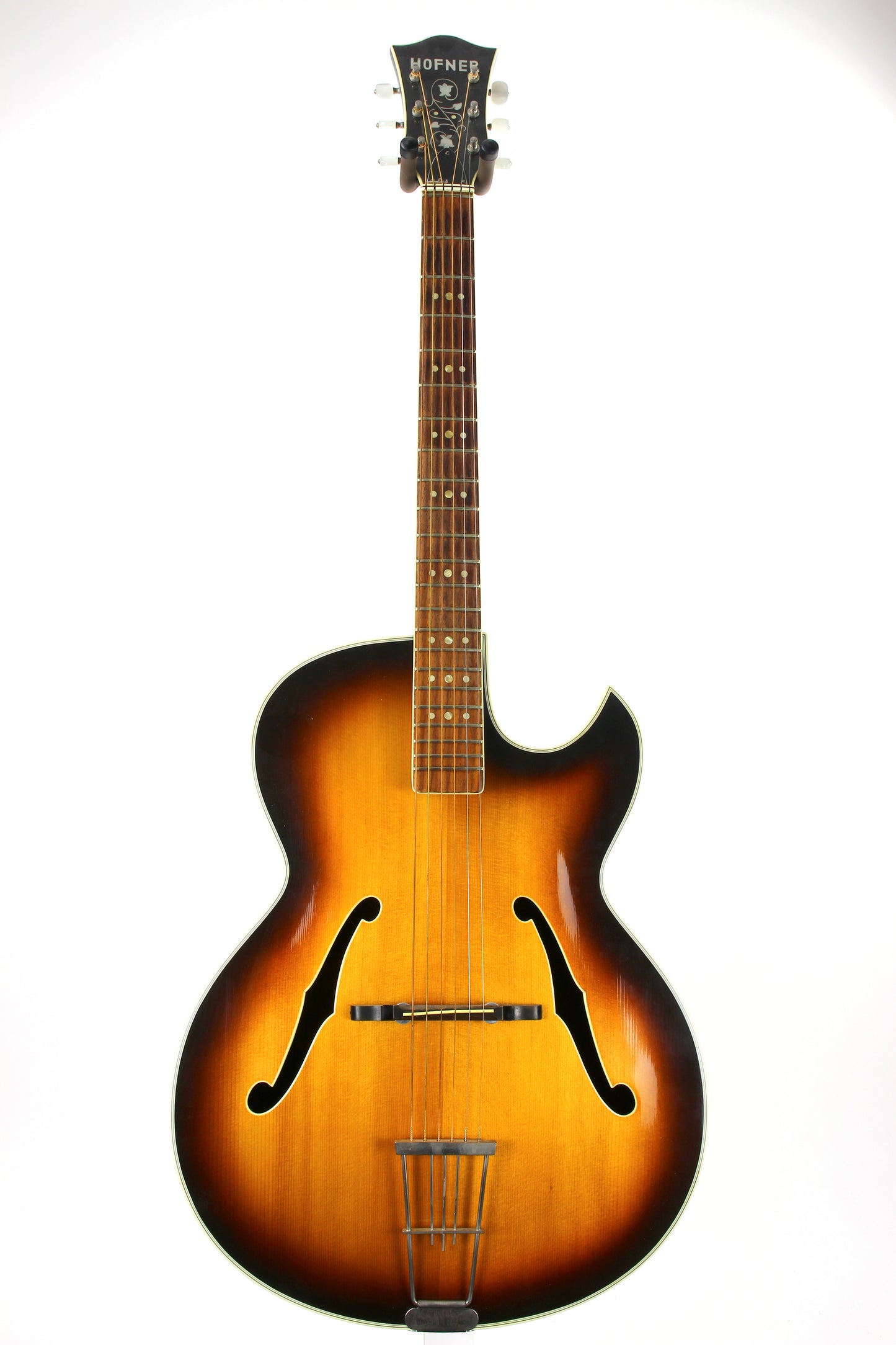 1967 Hofner President Florentine Model 66 Acoustic Archtop 5115-05 Brunette Sunburst