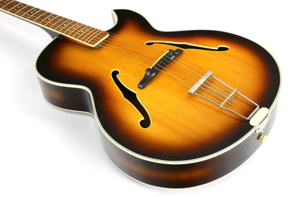 1967 Hofner President Florentine Model 66 Acoustic Archtop 5115-05 Brunette Sunburst