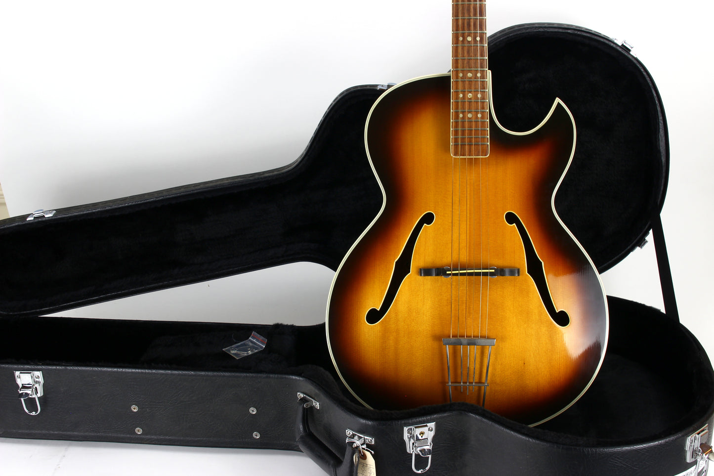 1967 Hofner President Florentine Model 66 Acoustic Archtop 5115-05 Brunette Sunburst