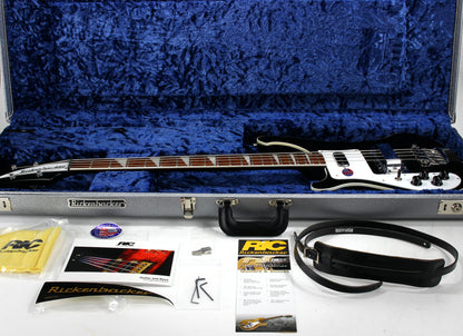 2020 Rickenbacker 4003 Left-Handed Jetglo Black Electric Bass - MINTY, Silver Case, 4000 Series 4001