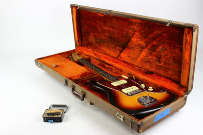 1961 Fender Jazzmaster Sunburst Vintage | 100% Original & Hard Case, Slab Board Neck, Offset Guitar