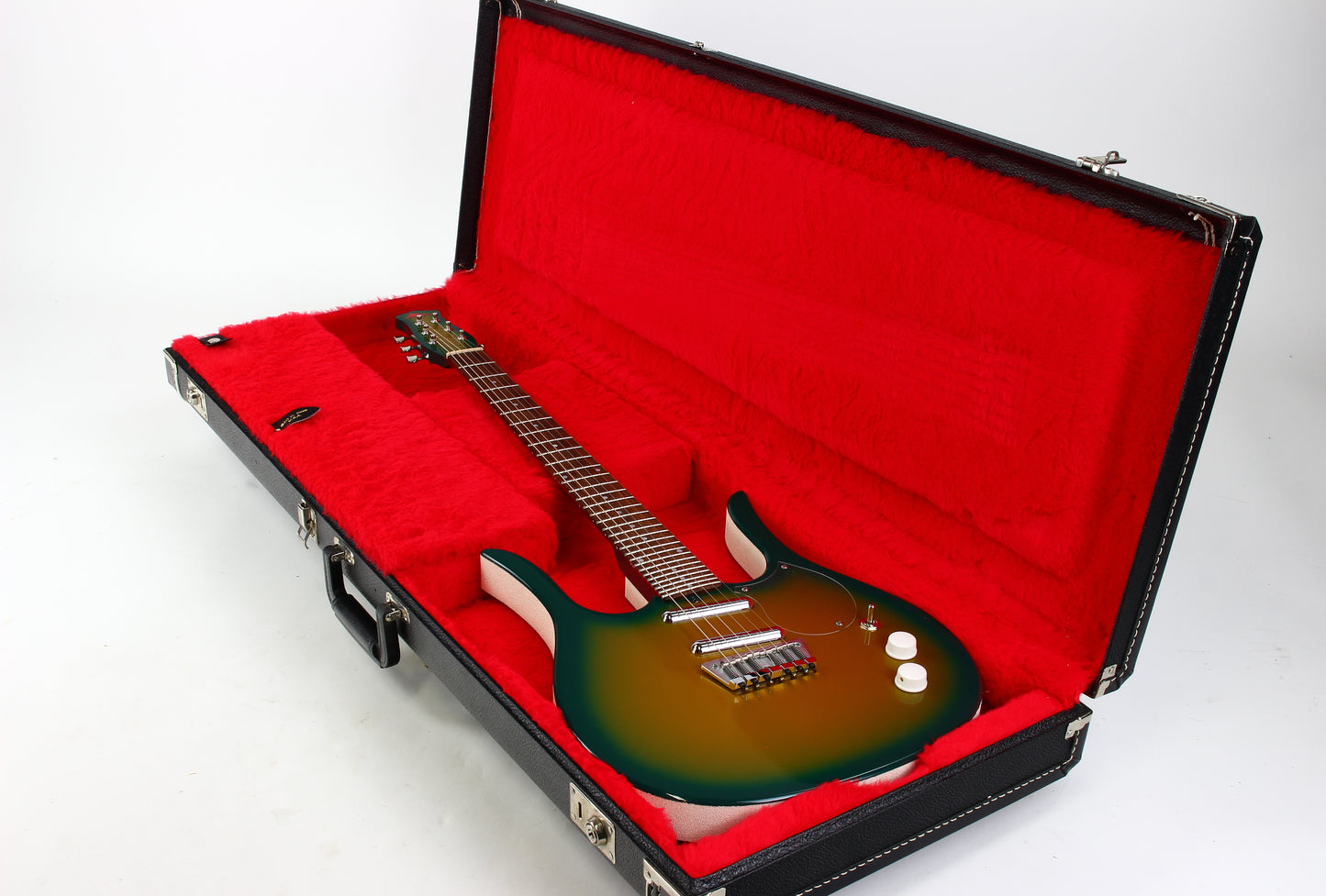 Jerry Jones USA Neptune Longhorn GUITARLIN 6-String Guitar | ONE OFF Green Burst 31 Frets