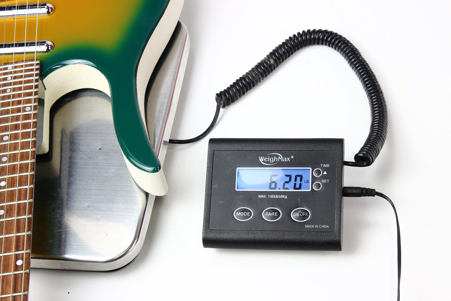 Jerry Jones USA Neptune Longhorn GUITARLIN 6-String Guitar | ONE OFF Green Burst 31 Frets