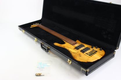 Spector USA NS-4 Bass SPALTED MAPLE | Neck-Through Fretless, Original Hard Case