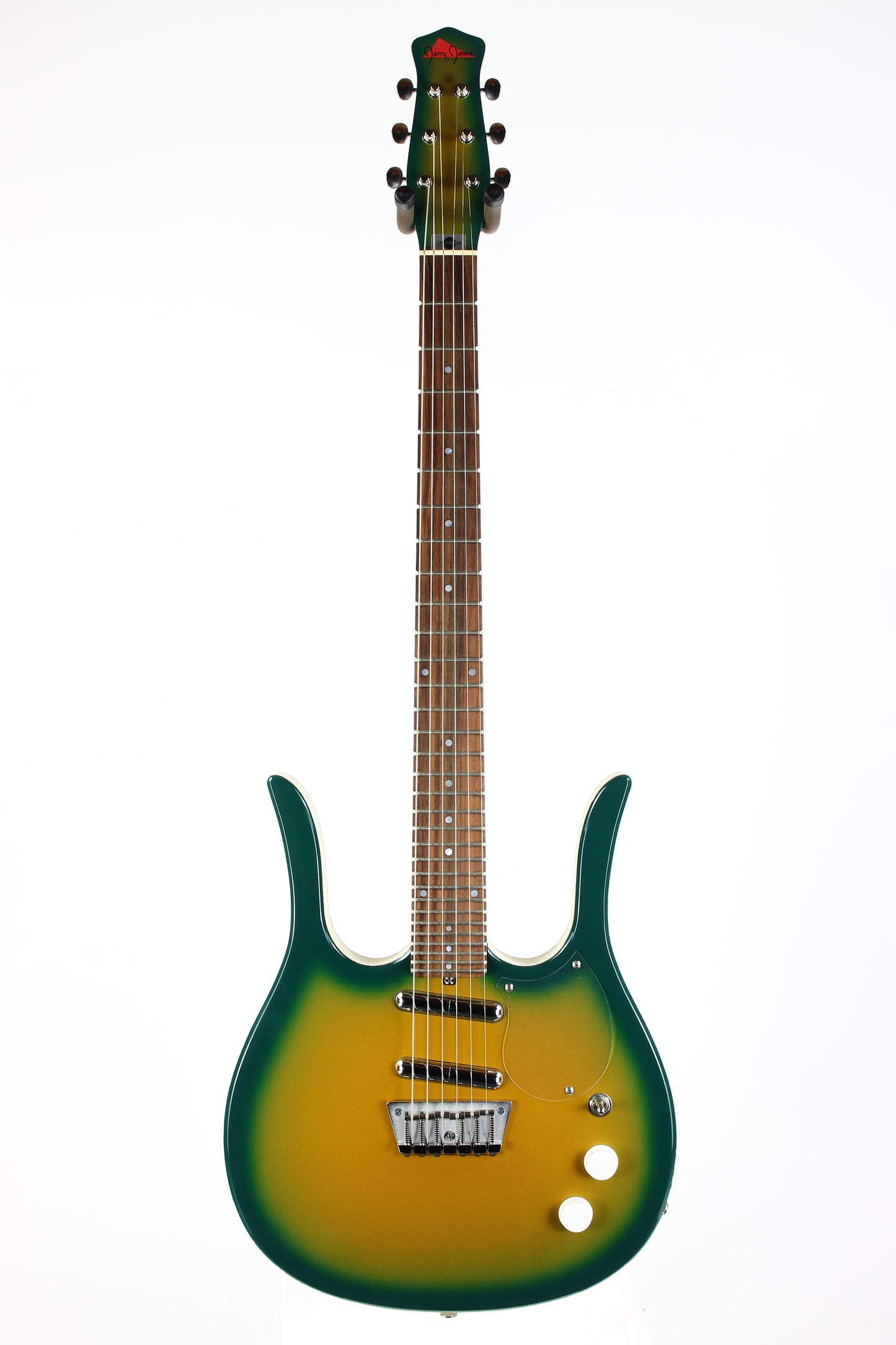 Jerry Jones USA Neptune Longhorn GUITARLIN 6-String Guitar | ONE OFF Green Burst 31 Frets