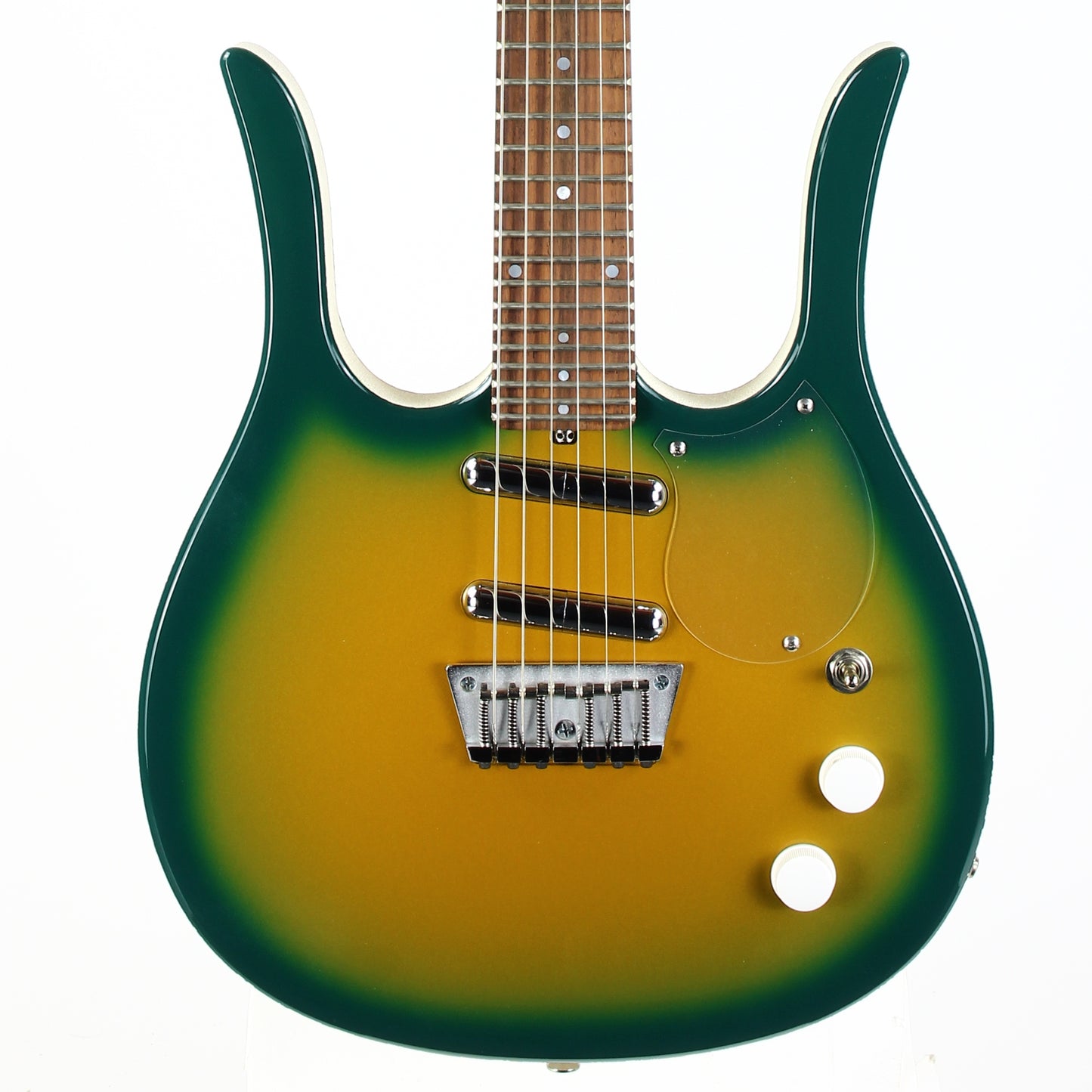 Jerry Jones Neptune Longhorn GUITARLIN 6-String Guitar ONE OFF Green Burst 31 Frets