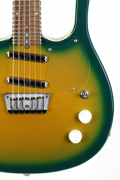 Jerry Jones USA Neptune Longhorn GUITARLIN 6-String Guitar | ONE OFF Green Burst 31 Frets