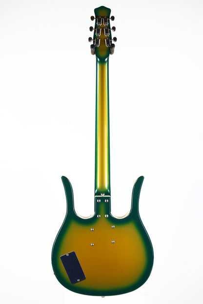 Jerry Jones USA Neptune Longhorn GUITARLIN 6-String Guitar | ONE OFF Green Burst 31 Frets