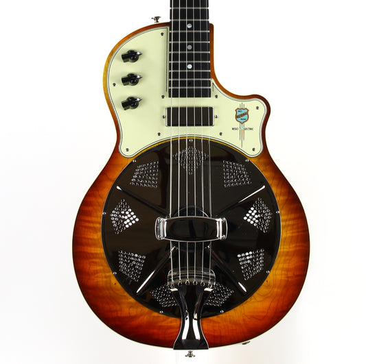 2021 National ResoLectric - Sunburst Flametop - Deluxe Hardshell Case