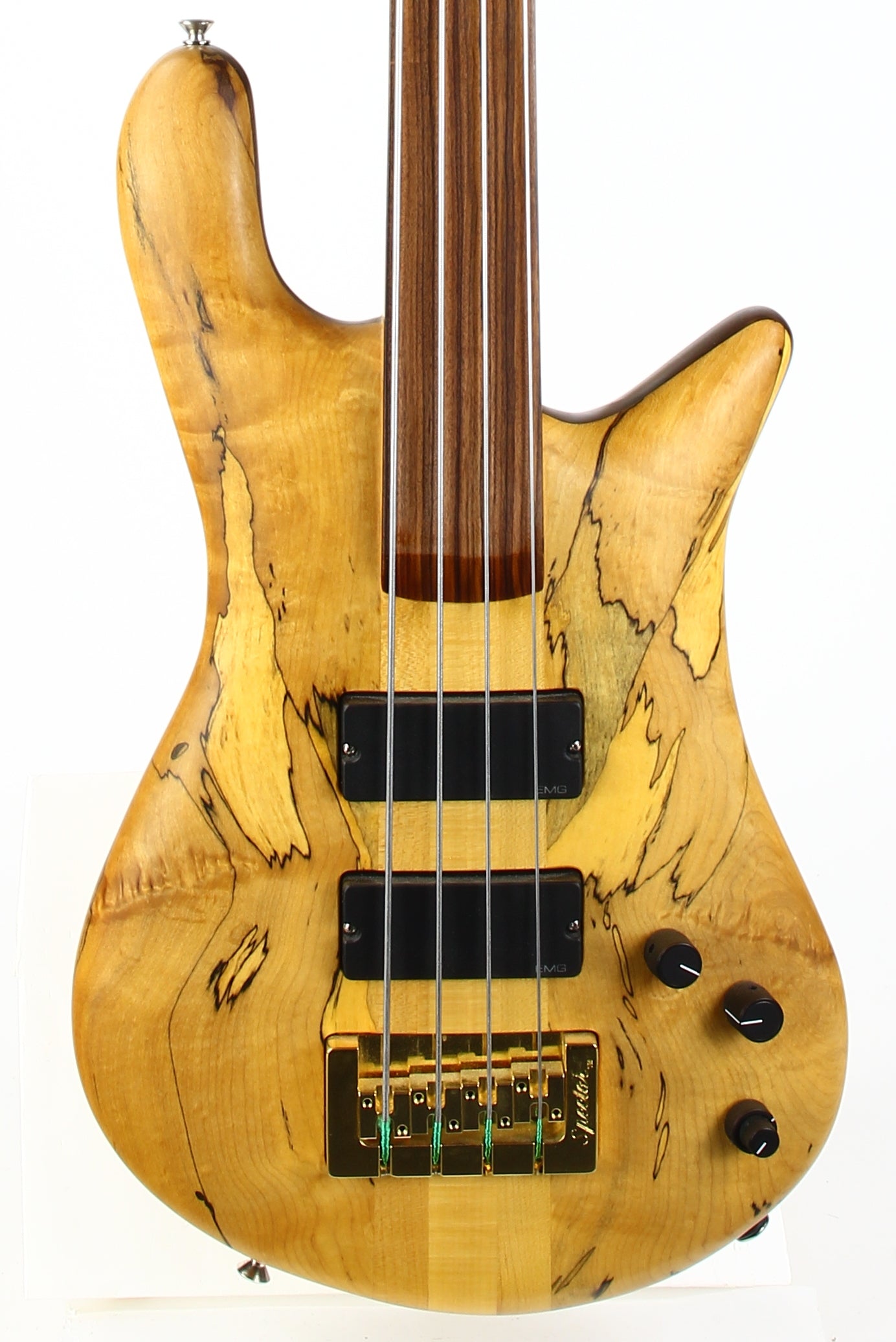 Spector USA NS-4 Bass SPALTED MAPLE | Neck-Through Fretless, Original Hard Case