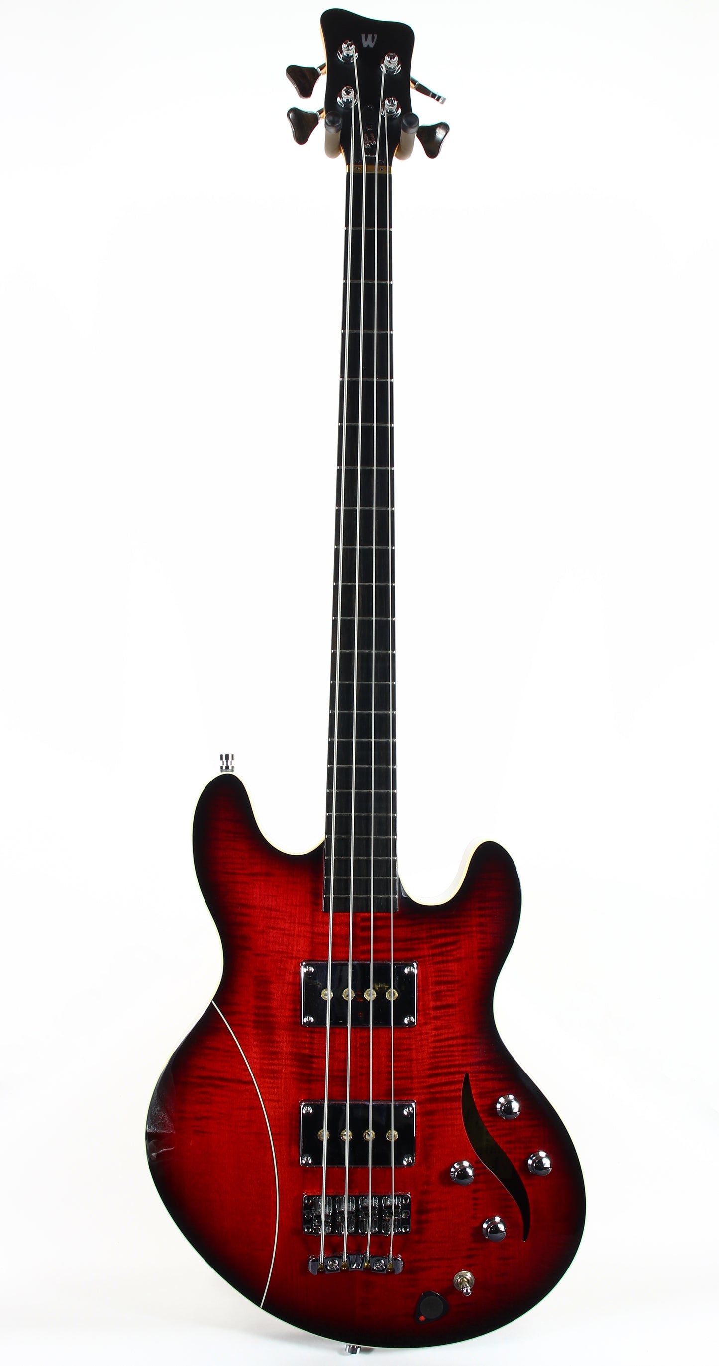 2018 Warwick TEAMBUILT Pro Series Lee Sklar Electric Bass I Semi-Hollow - Made in Germany Sklarbass star! 4 String - Burgundy Blackburst Transparent idolmaker