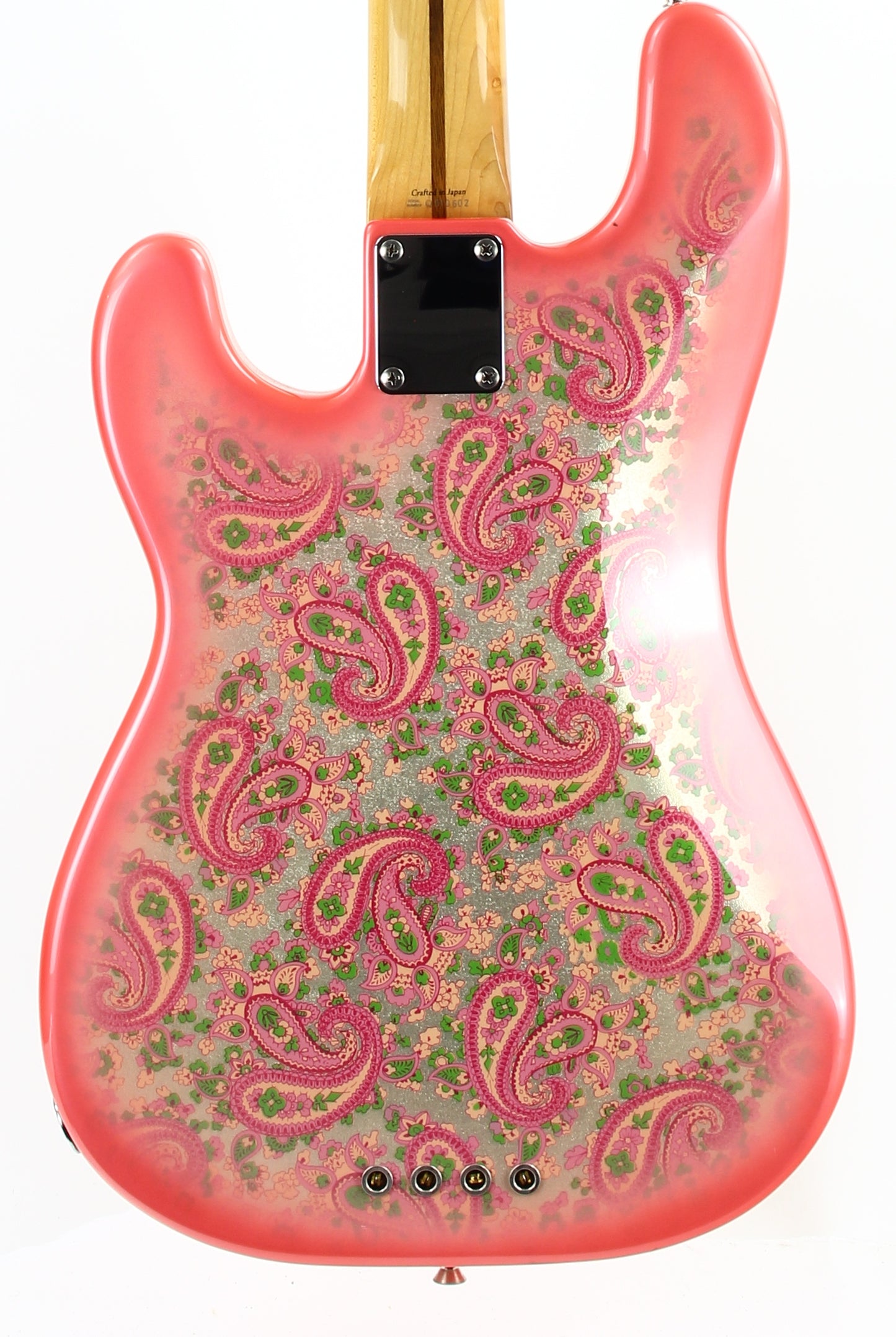 c. 2002 Fender Japan '54 Precision Bass Pink Paisley Red Telecaster OPB-54