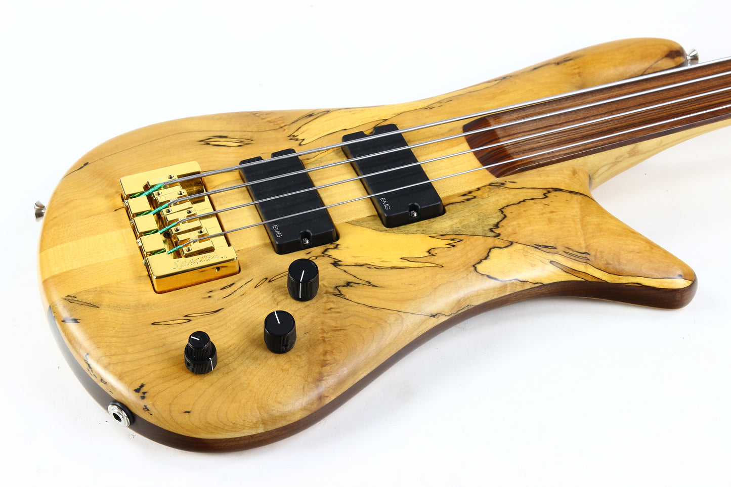 Spector USA NS-4 Bass SPALTED MAPLE | Neck-Through Fretless, Original Hard Case
