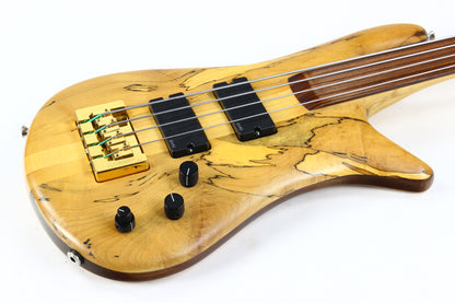 Spector USA NS-4 Bass SPALTED MAPLE | Neck-Through Fretless, Original Hard Case