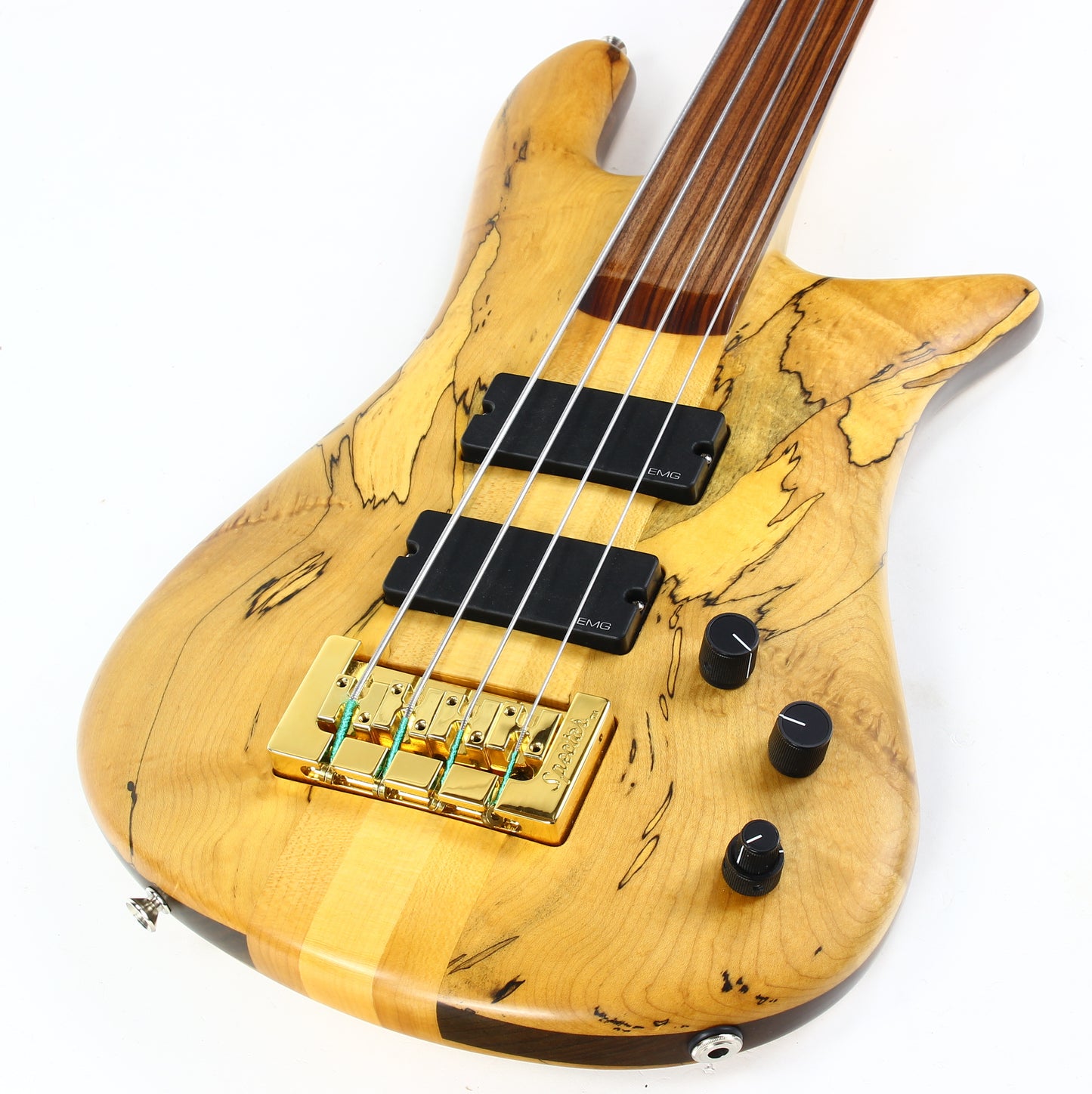 Spector USA NS-4 Bass SPALTED MAPLE | Neck-Through Fretless, Original Hard Case