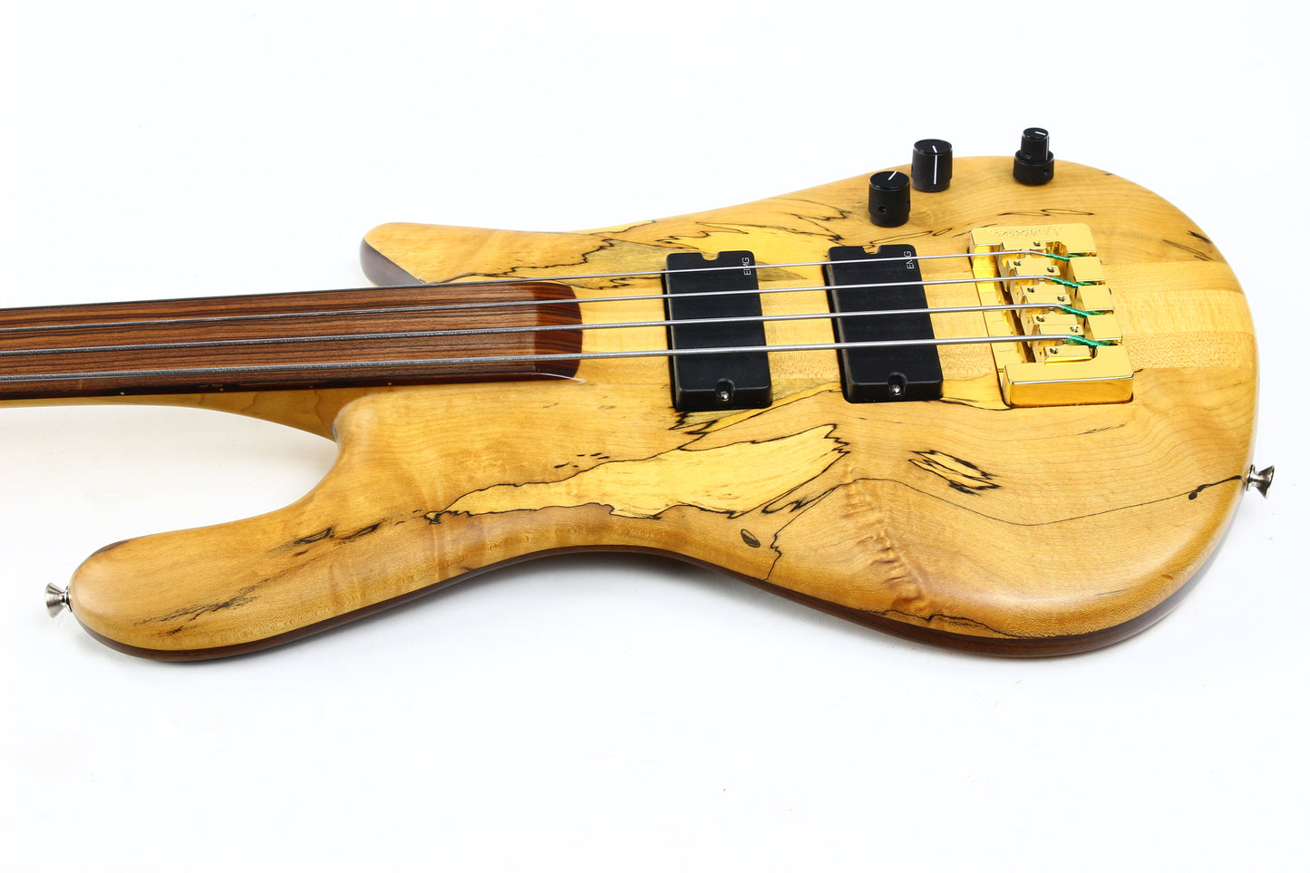 Spector USA NS-4 Bass SPALTED MAPLE | Neck-Through Fretless, Original Hard Case