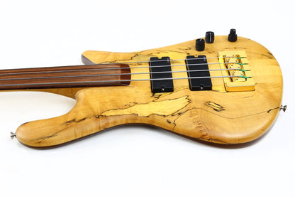 Spector USA NS-4 Bass SPALTED MAPLE | Neck-Through Fretless, Original Hard Case