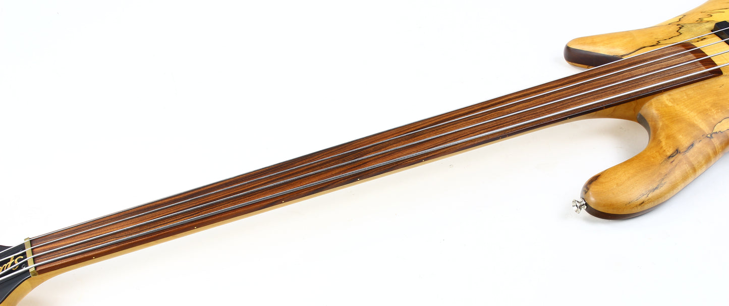 Spector USA NS-4 Bass SPALTED MAPLE | Neck-Through Fretless, Original Hard Case