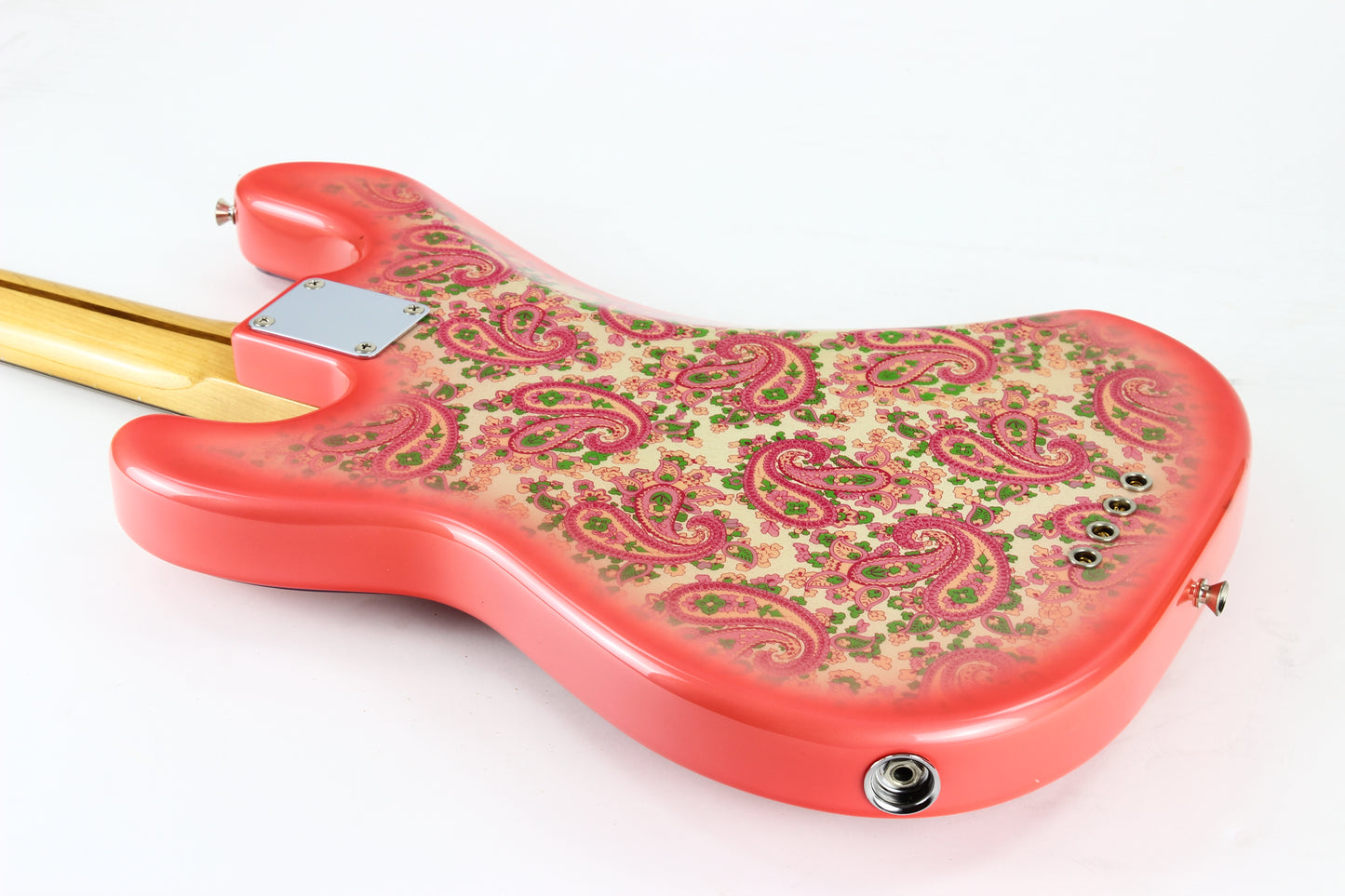 c. 2002 Fender Japan '54 Precision Bass Pink Paisley Red Telecaster OPB-54