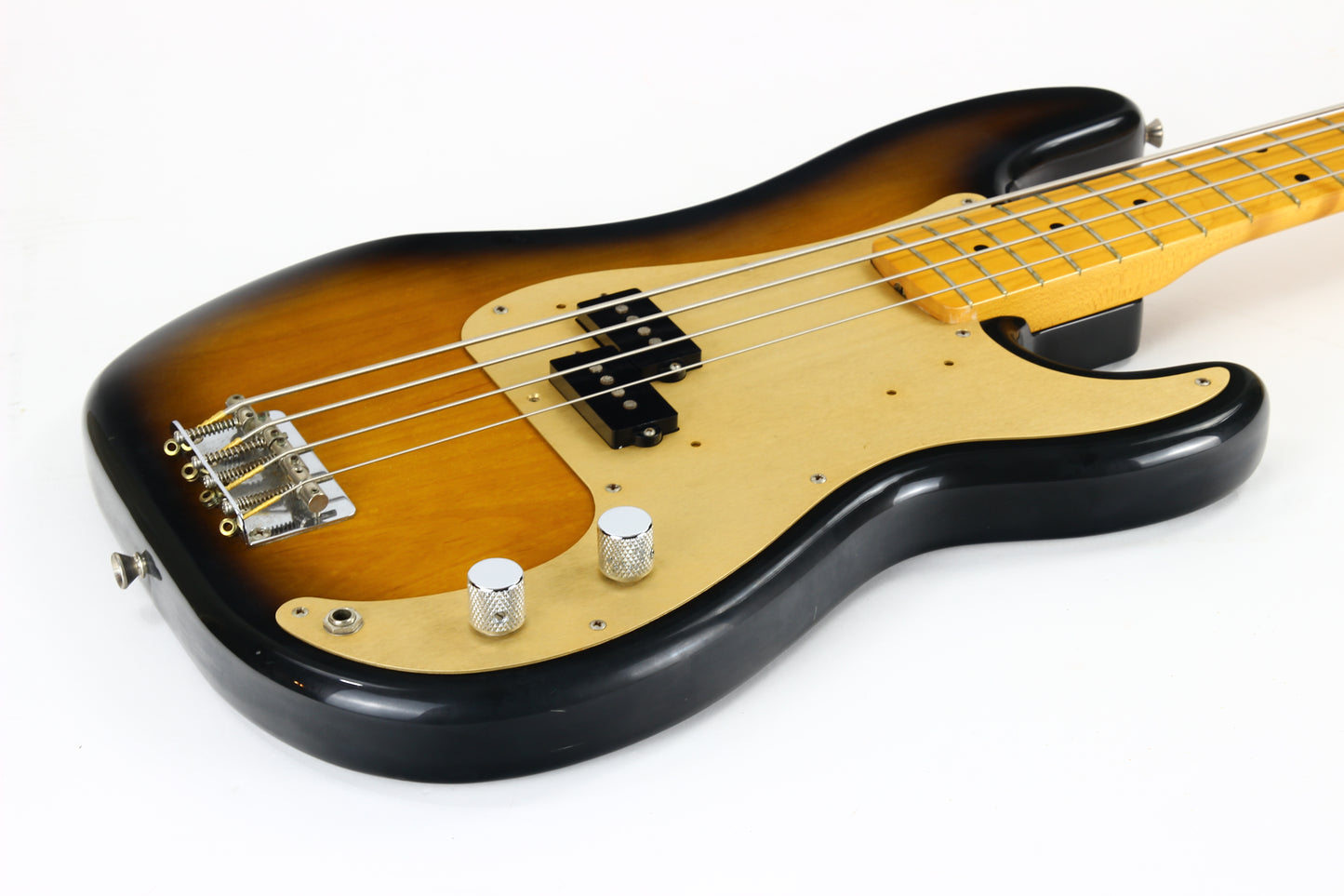 c. 1993 Fender Japan '57 Precision Bass PB57 Gold Anodized Guard MIJ