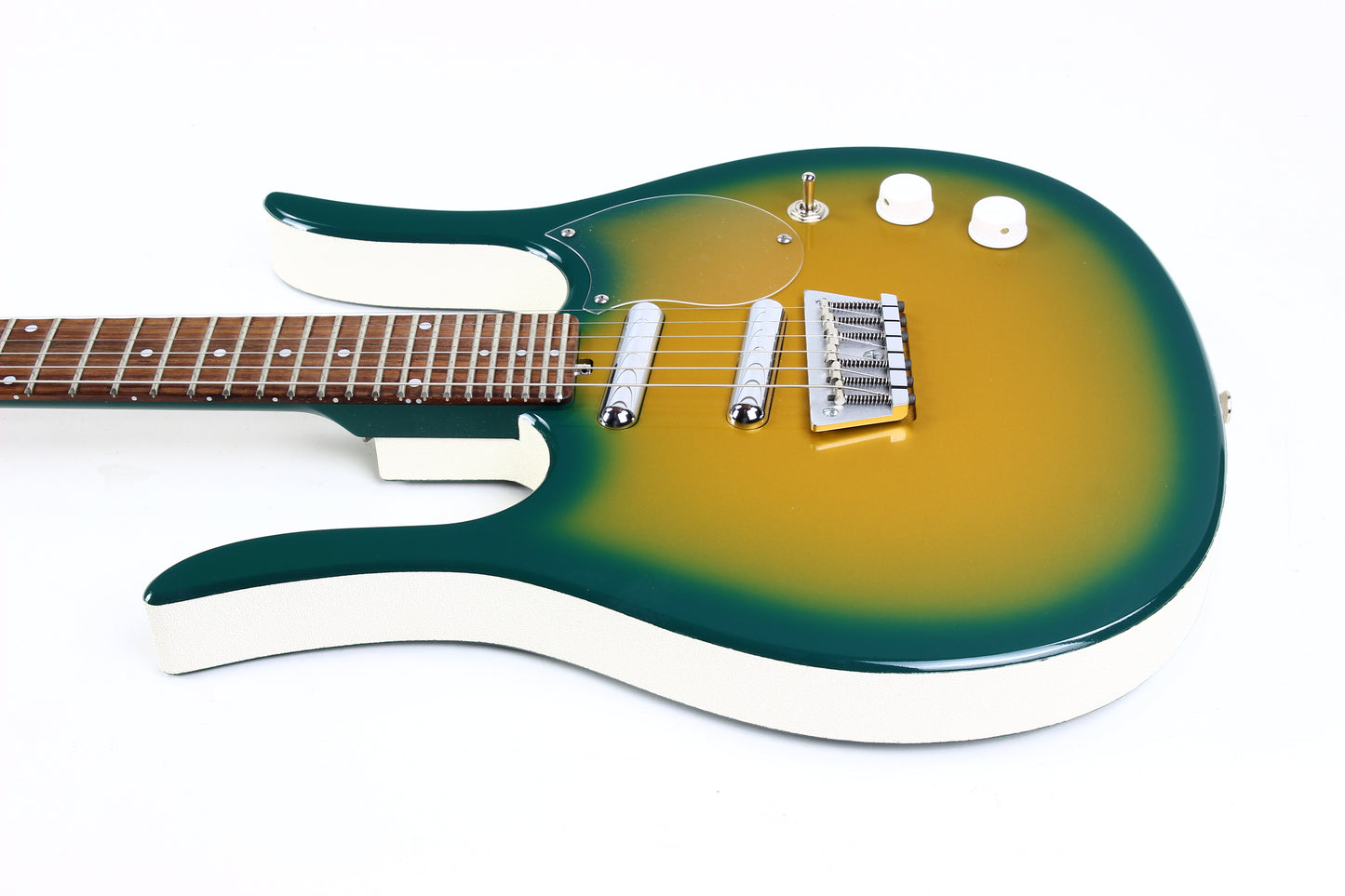 Jerry Jones USA Neptune Longhorn GUITARLIN 6-String Guitar | ONE OFF Green Burst 31 Frets