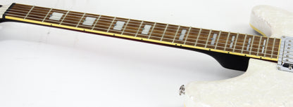 Italia Rimini 6-String White Pearloid, Semi Hollowbody Electric Guitar, Trev Wilkerson Design