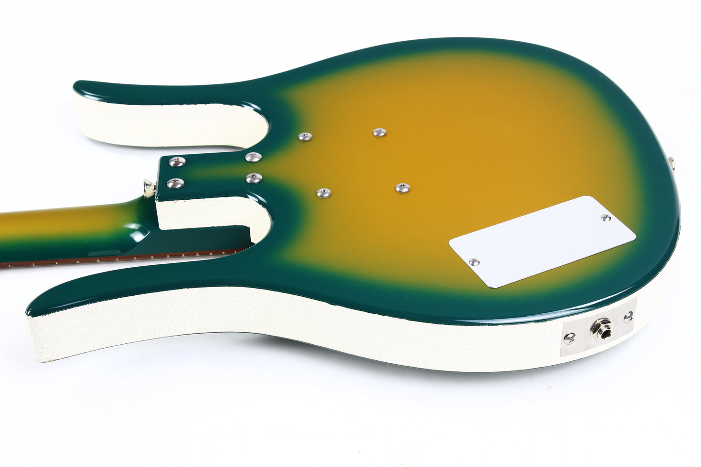 Jerry Jones USA Neptune Longhorn GUITARLIN 6-String Guitar | ONE OFF Green Burst 31 Frets