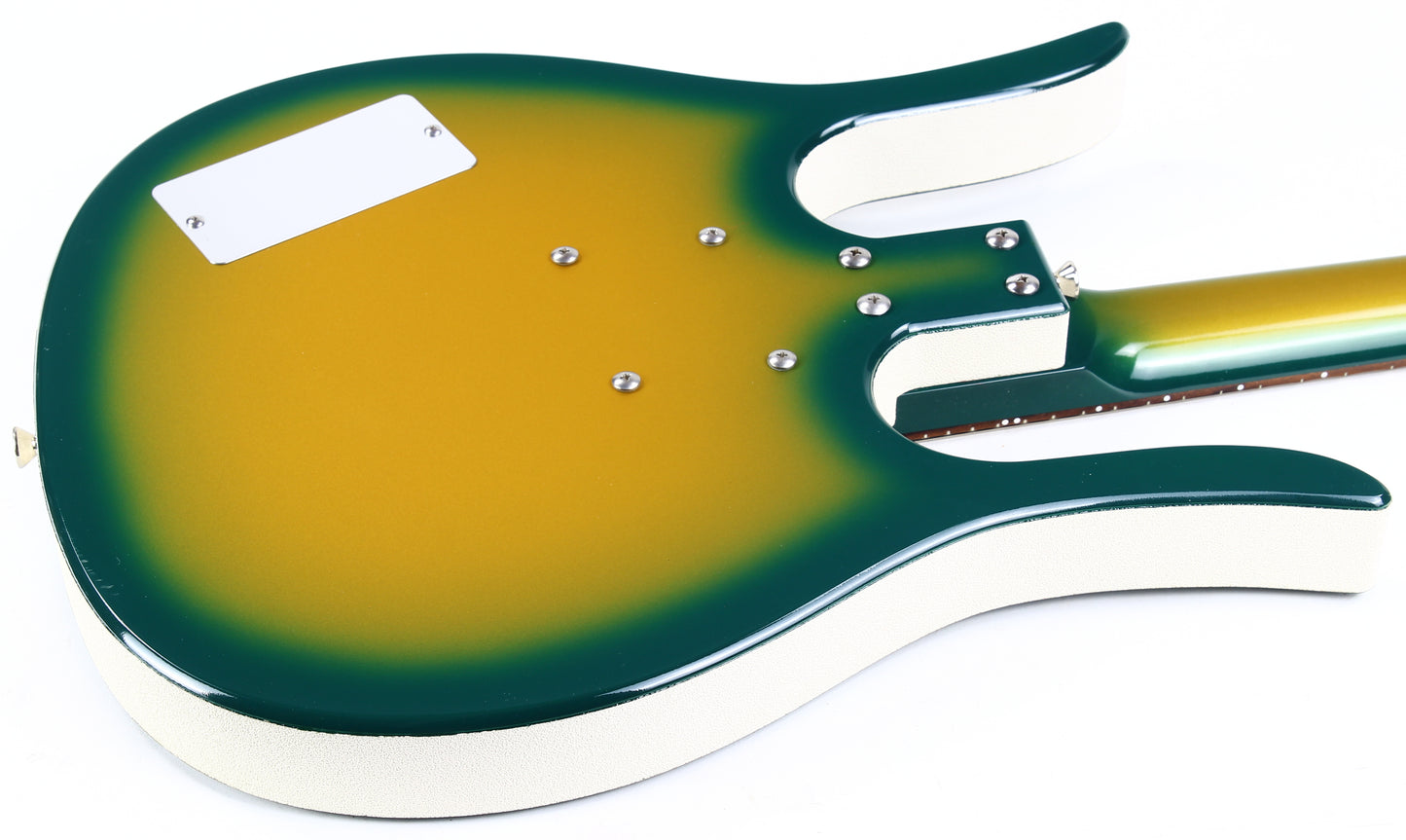 Jerry Jones USA Neptune Longhorn GUITARLIN 6-String Guitar | ONE OFF Green Burst 31 Frets