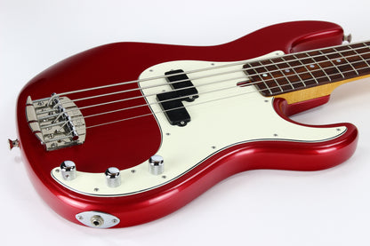 Celinder of Denmark P Vintage 5 String Bass - Brazilian Rosewood Fingerboard, Matching Headstock Candy Apple Red, Amazing Precision Bass!