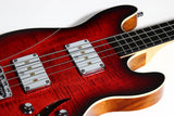 2018 Warwick TEAMBUILT Pro Series Lee Sklar Electric Bass I Semi-Hollow - Made in Germany Sklarbass star! 4 String - Burgundy Blackburst Transparent idolmaker