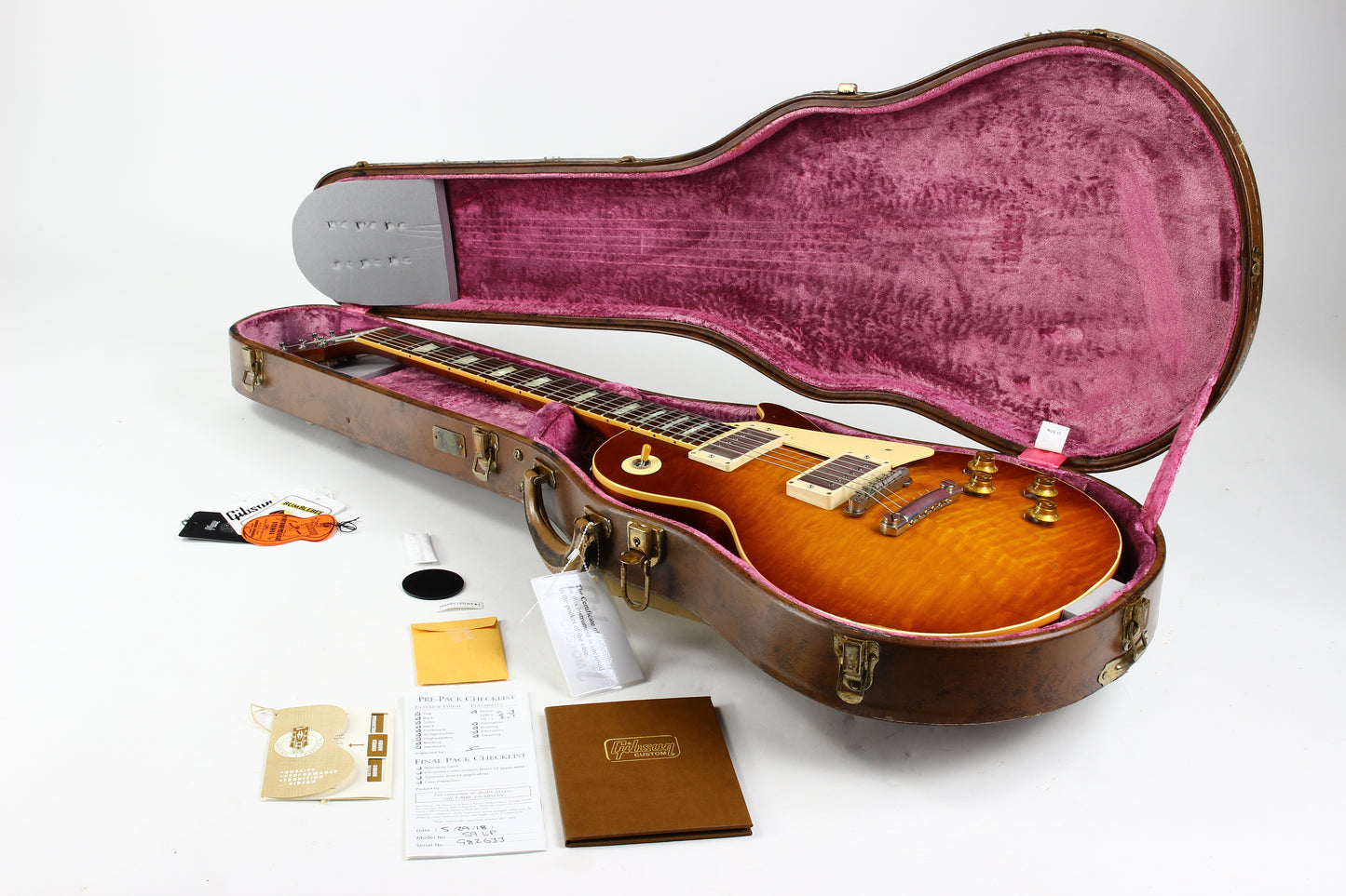 2018 Gibson 1959 AGED Les Paul Historic Reissue ROYAL TEA BURST! R9 59 Custom Shop KILLER TOP!