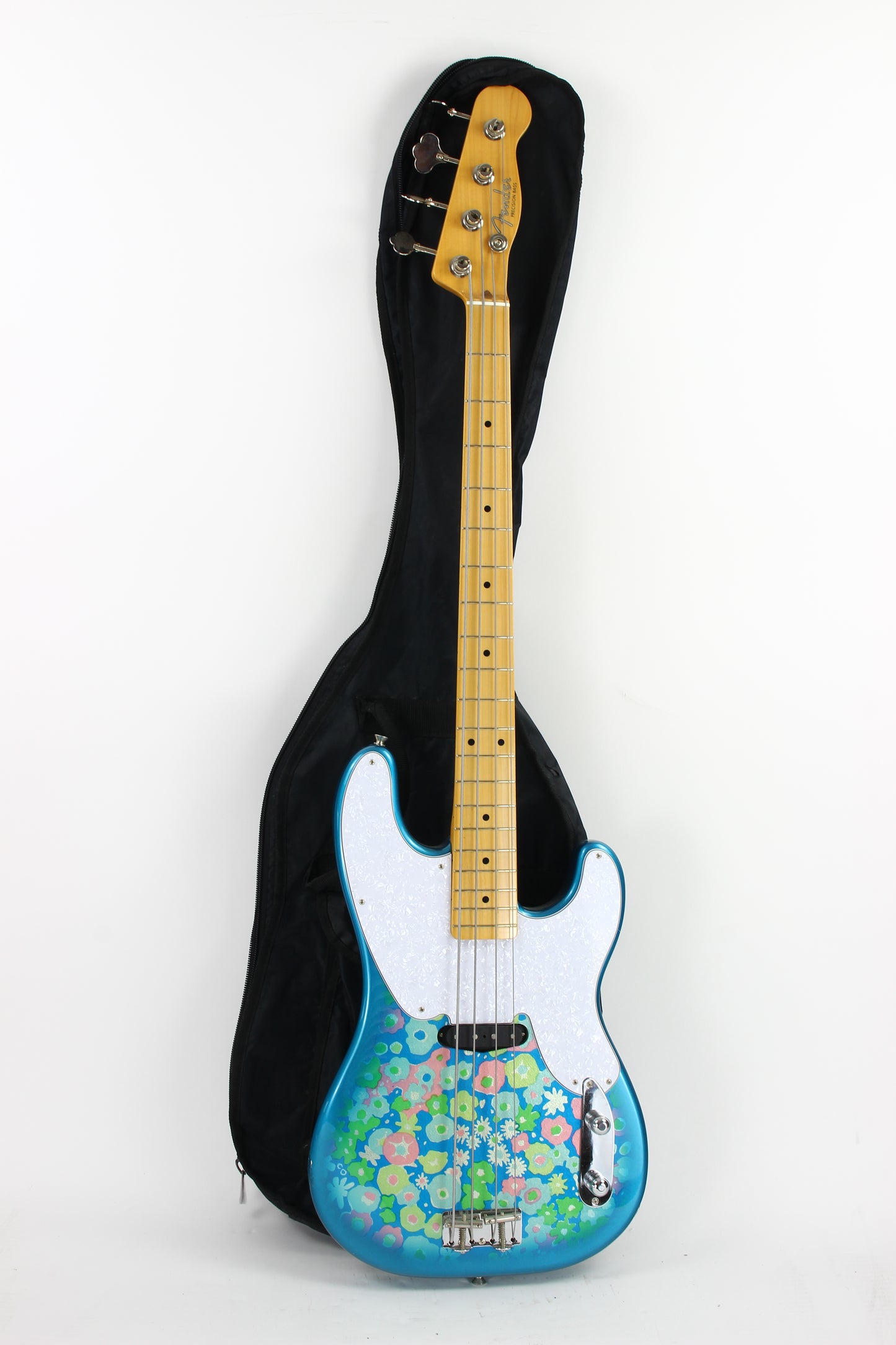 c. 2002 Fender Japan '54 Precision Bass Blue Floral Flower Telecaster OPB-54