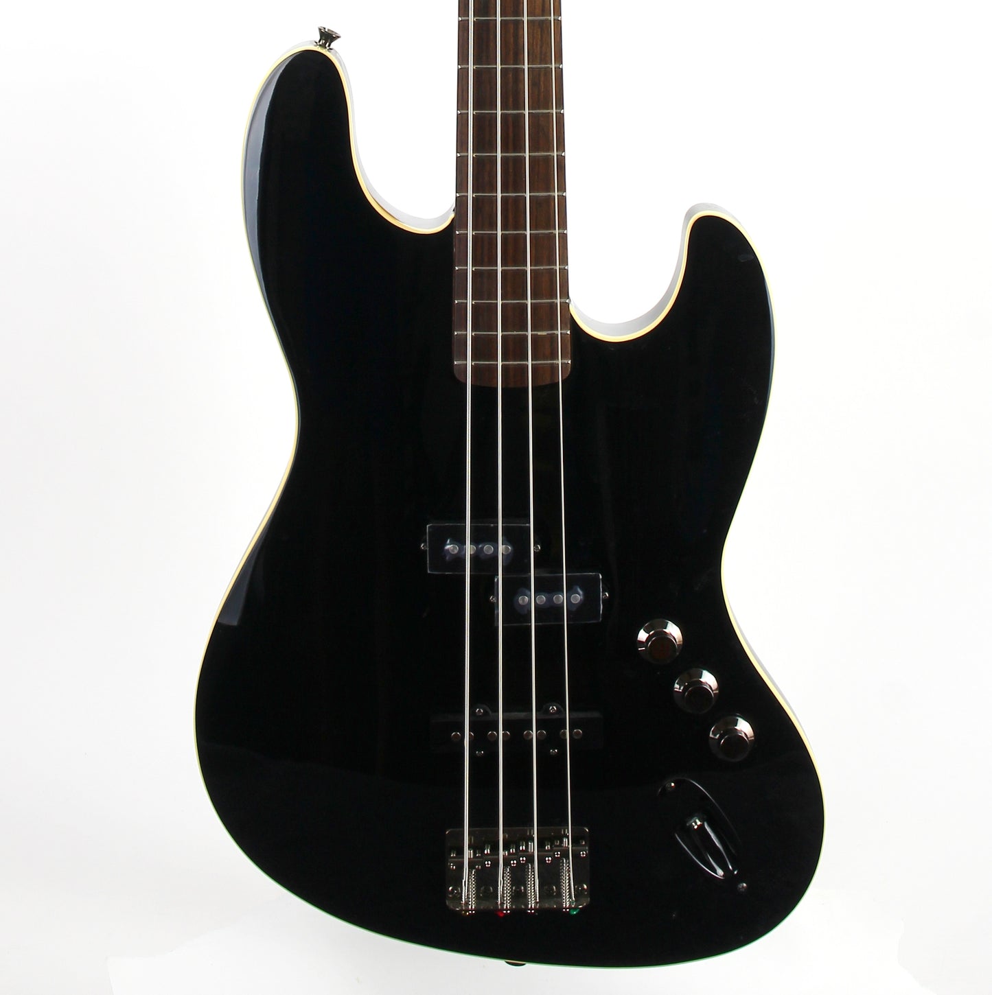 2021 Fender Japan Aerodyne Jazz P Bass - Black, Bound, PJ Precision Hybrid