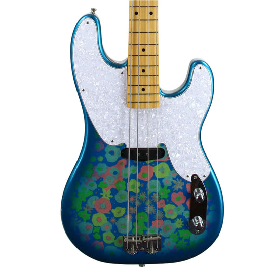 c. 2002 Fender Japan '54 Precision Bass Blue Floral Flower Telecaster OPB-54