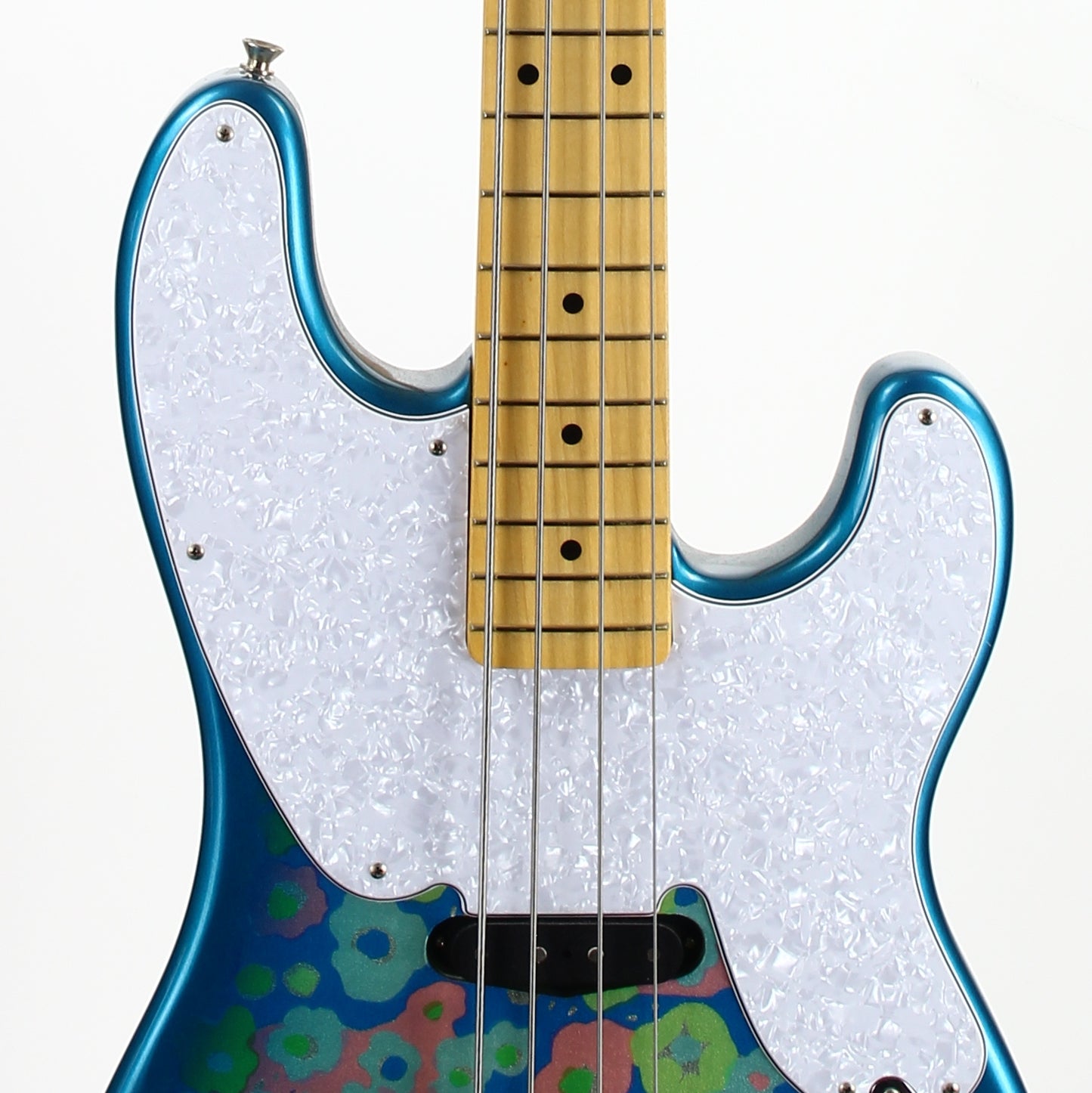 c. 2002 Fender Japan '54 Precision Bass Blue Floral Flower Telecaster OPB-54