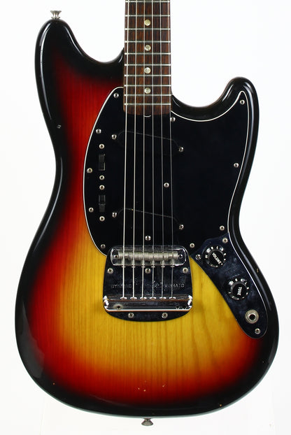 1978 Fender Mustang Sunburst Vintage Electric Guitar w Original Hard Case & Strap