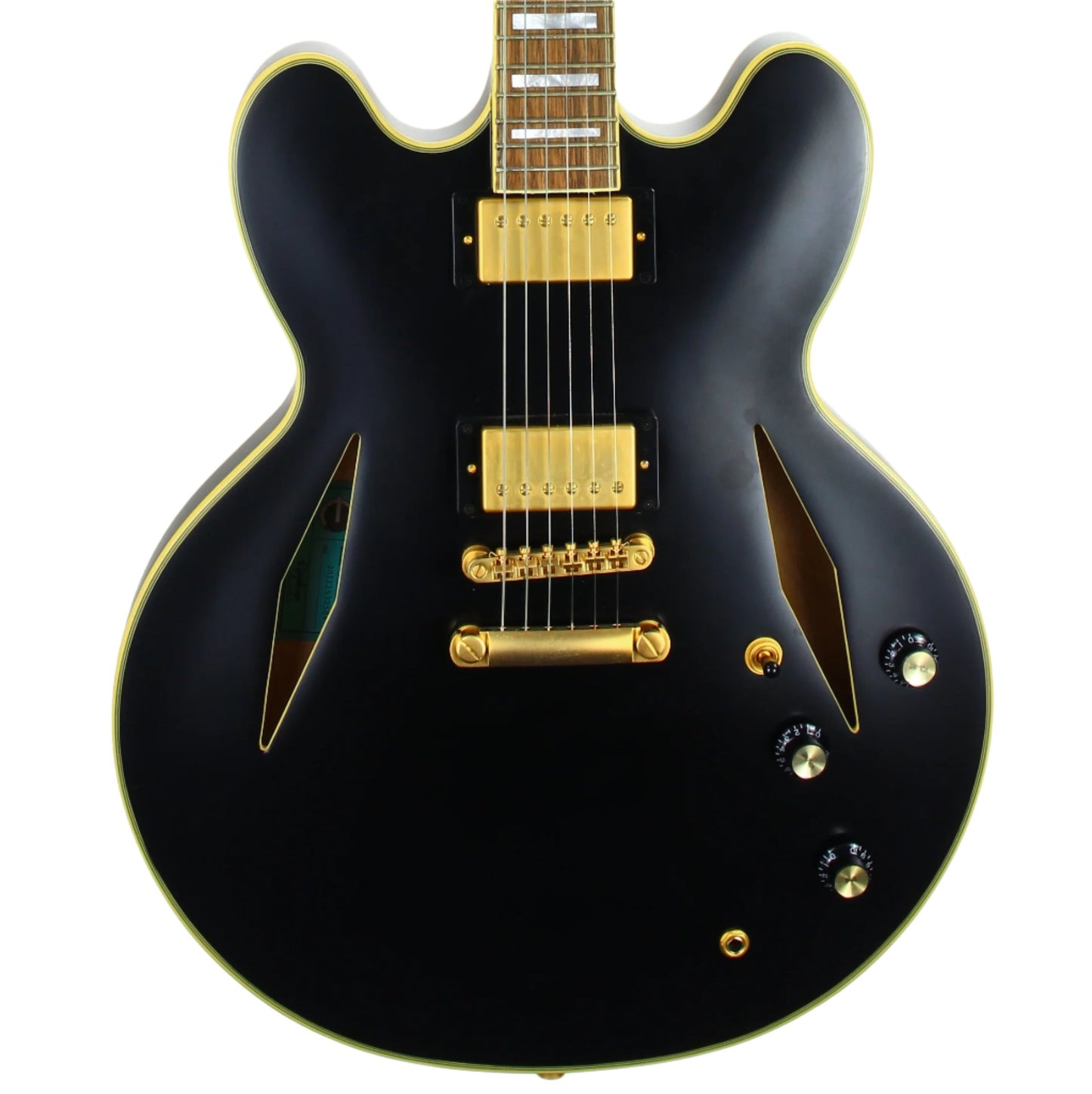 2020 Epiphone Emily Wolfe Sheraton Stealth Semi Hollow Electric Guitar, Aged Black