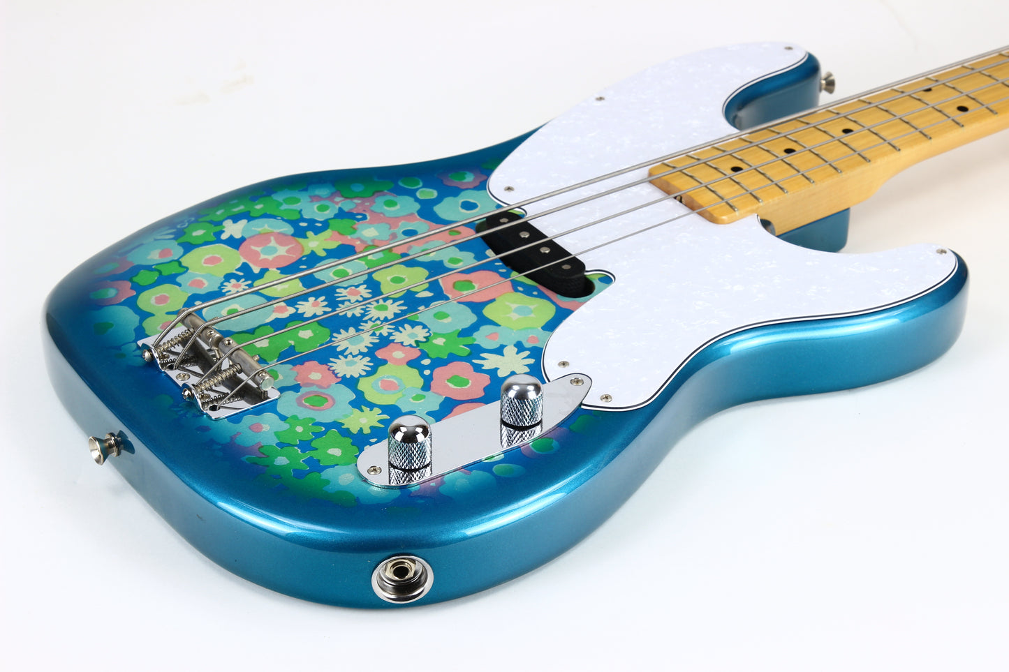 c. 2002 Fender Japan '54 Precision Bass Blue Floral Flower Telecaster OPB-54