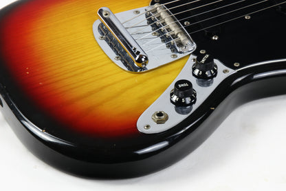 1978 Fender Mustang Sunburst Vintage Electric Guitar w Original Hard Case & Strap