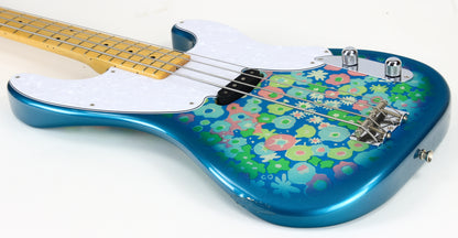 c. 2002 Fender Japan '54 Precision Bass Blue Floral Flower Telecaster OPB-54