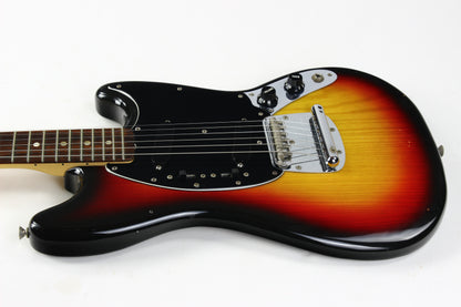 1978 Fender Mustang Sunburst Vintage Electric Guitar w Original Hard Case & Strap