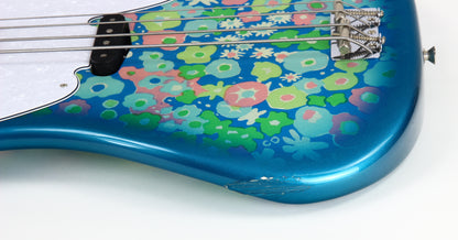 c. 2002 Fender Japan '54 Precision Bass Blue Floral Flower Telecaster OPB-54