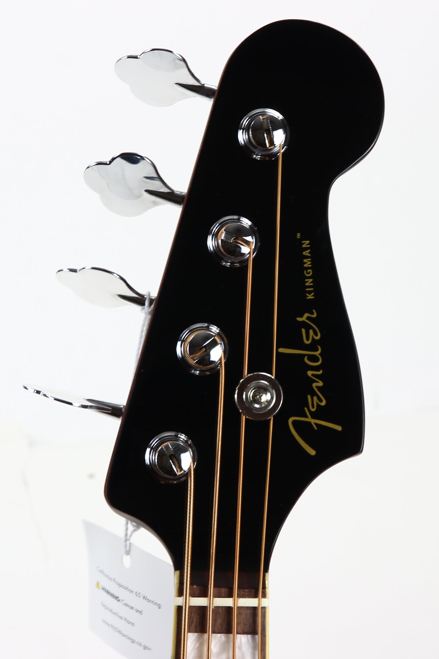 Fender Kingman V2 Acoustic-Electric Bass | Black w Matching Headstock