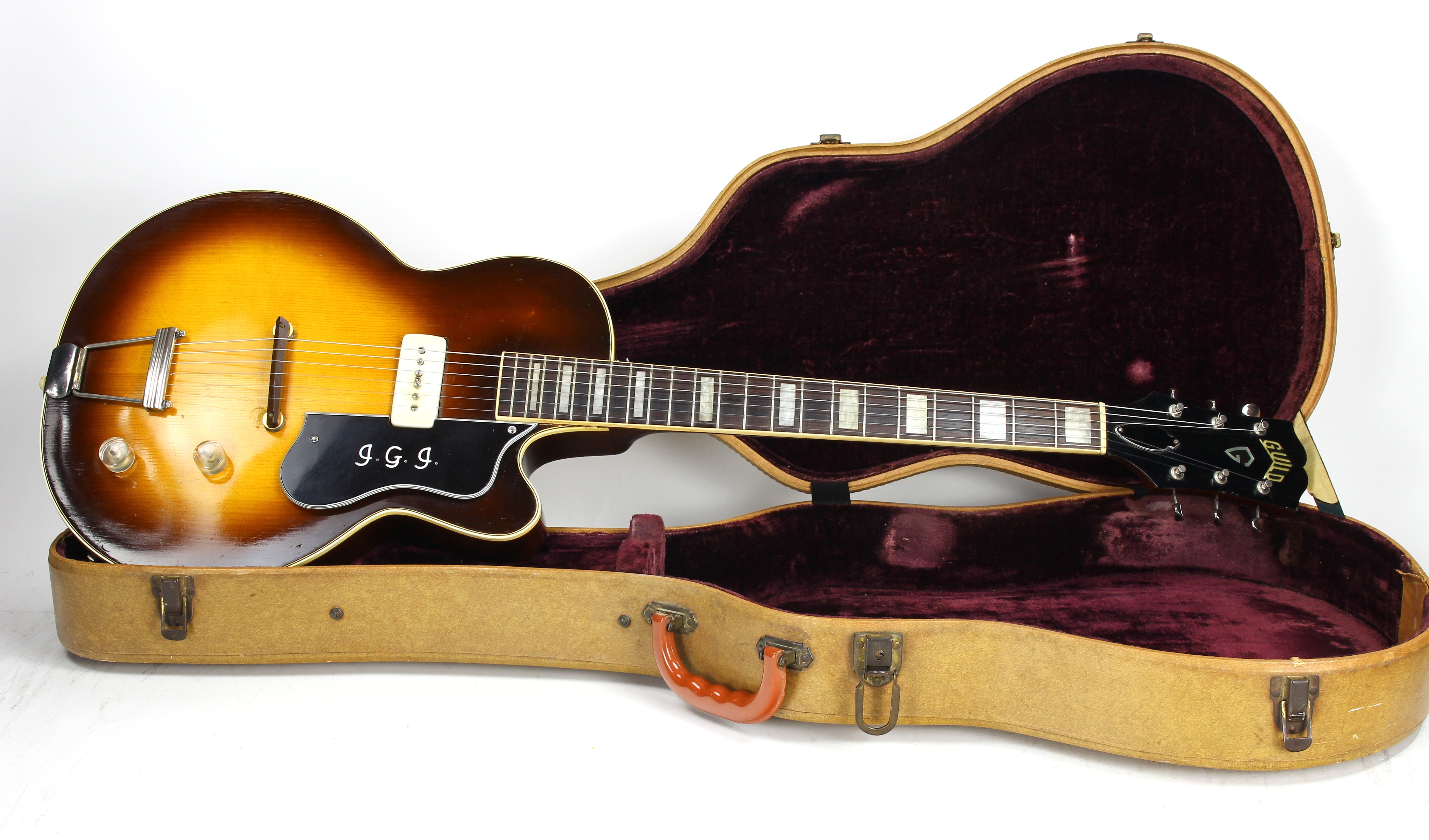 EXTREMELY RARE! 1956 Guild M-75 Aristocrat Custom Order ONE Single Fra –  Kansas City Vintage Guitars