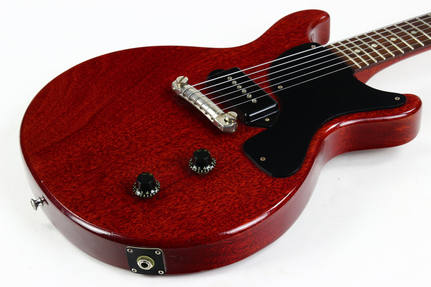 1959 Gibson Les Paul Junior Jr. Doublecut Double Cutaway Vintage Electric Guitar Cherry Red RARE BLACK PICKGUARD