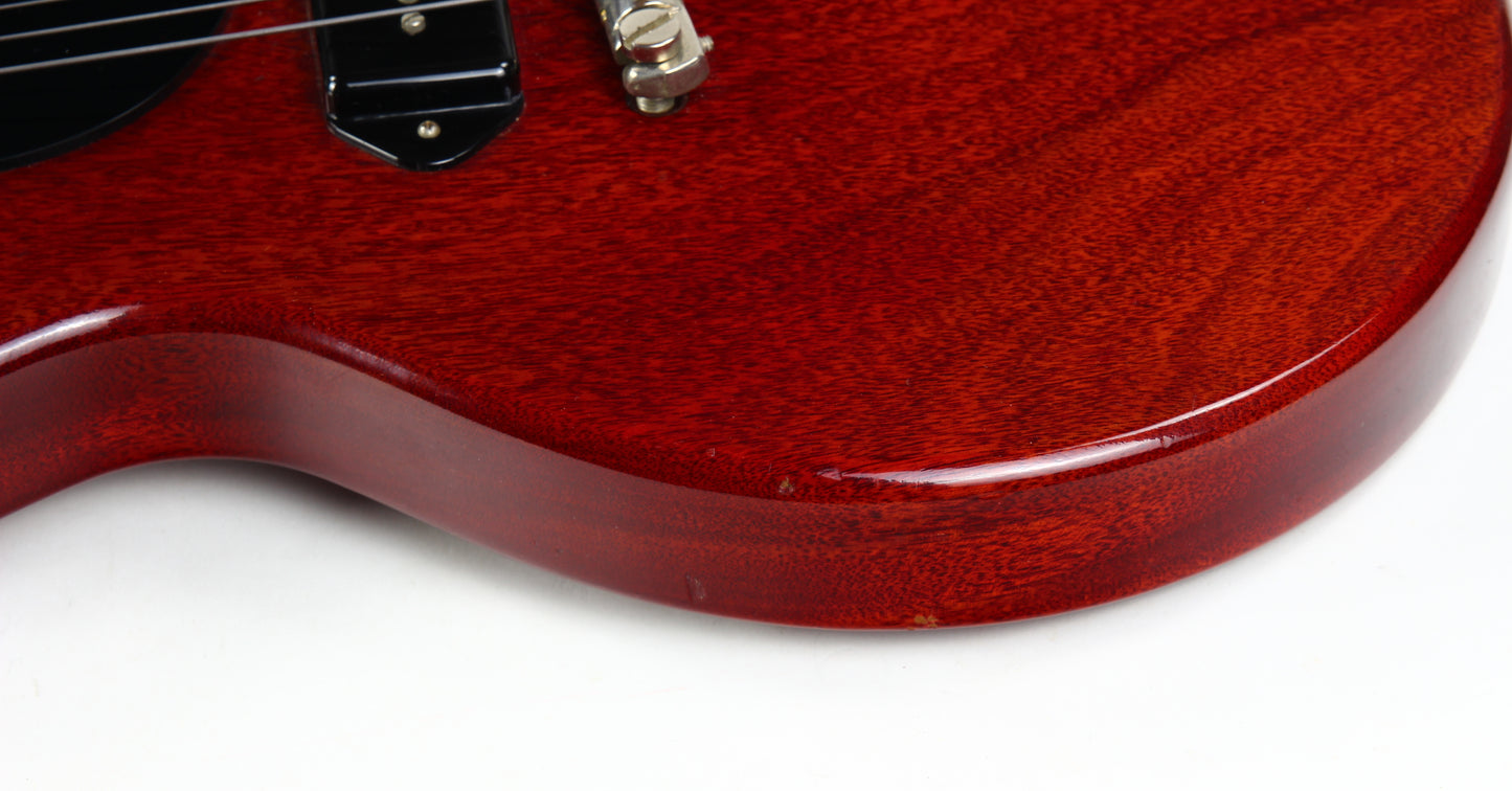 1959 Gibson Les Paul Junior Jr. Doublecut Double Cutaway Vintage Electric Guitar Cherry Red RARE BLACK PICKGUARD