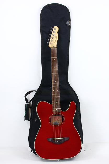 Fender Telecoustic CAR Candy Apple Red Acoustic Electric Guitar