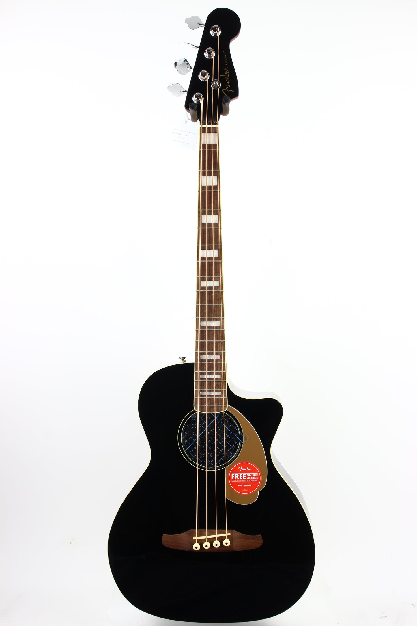 Fender Kingman V2 Acoustic-Electric Bass | Black w Matching Headstock