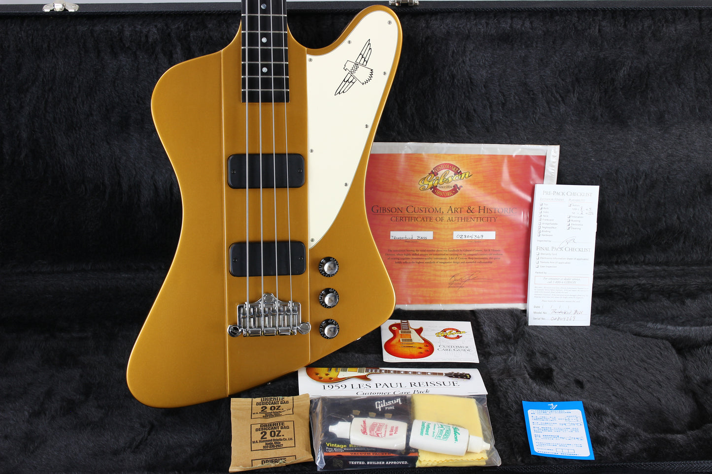 2004 Gibson Custom Shop Thunderbird IV Bass | ALL-GOLD, Ebony Board, Rare!