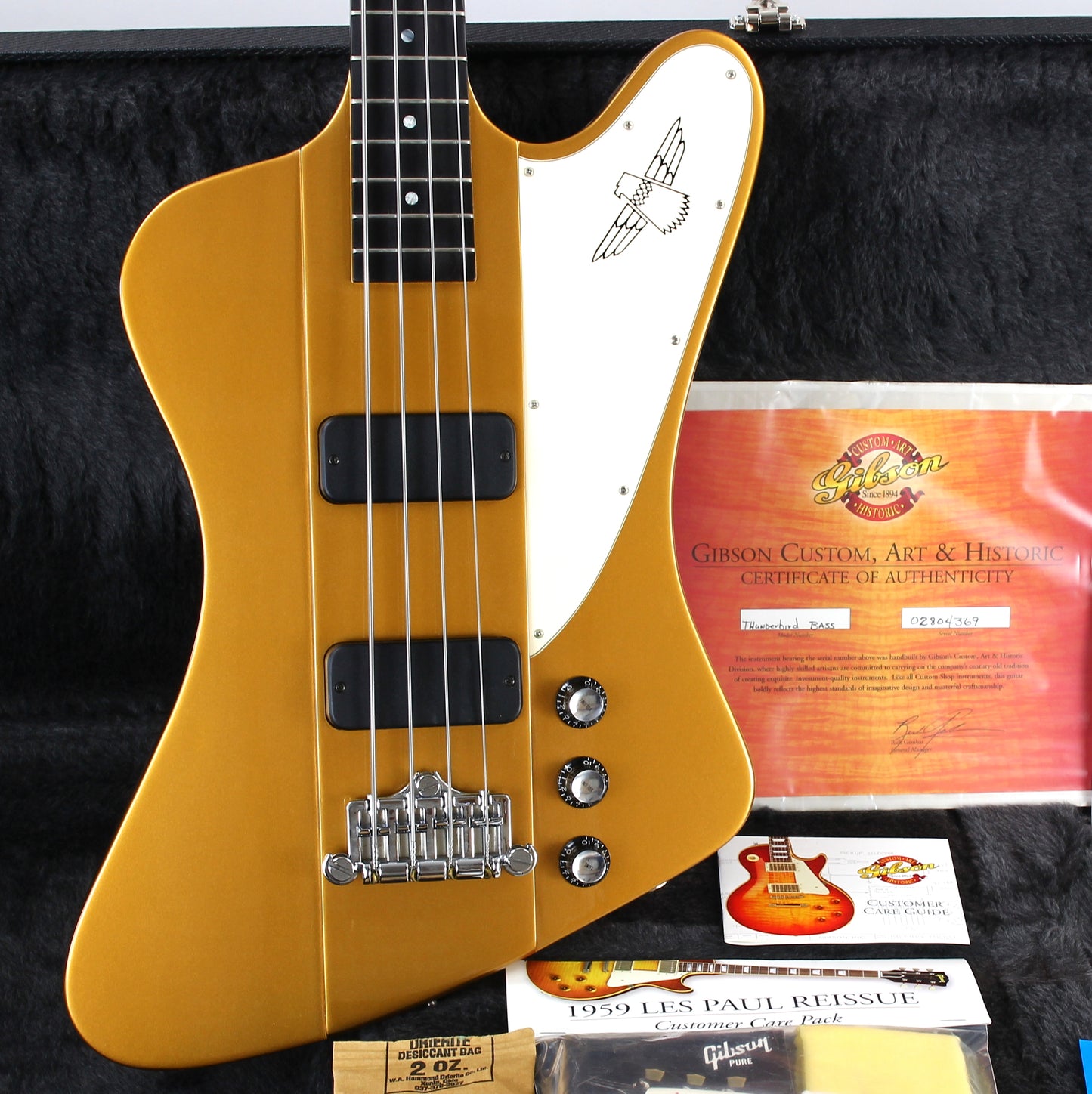 2004 Gibson Custom Shop Thunderbird IV Bass, ALL-GOLD, Ebony Board, Extremely Rare